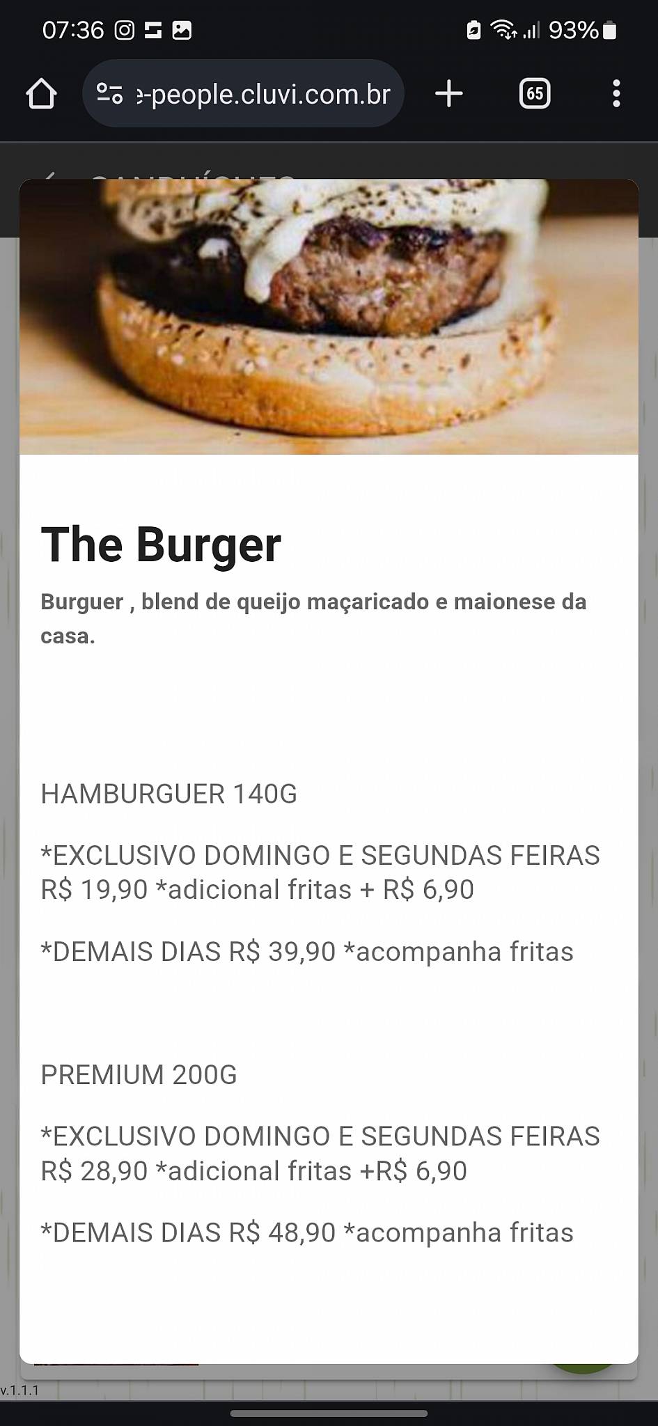 The People Restô Bar cardápio