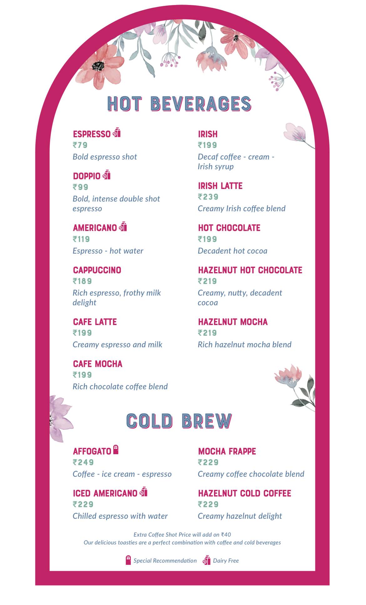 The Pink Door restaurant , Kudasan, Gandhinagar menu