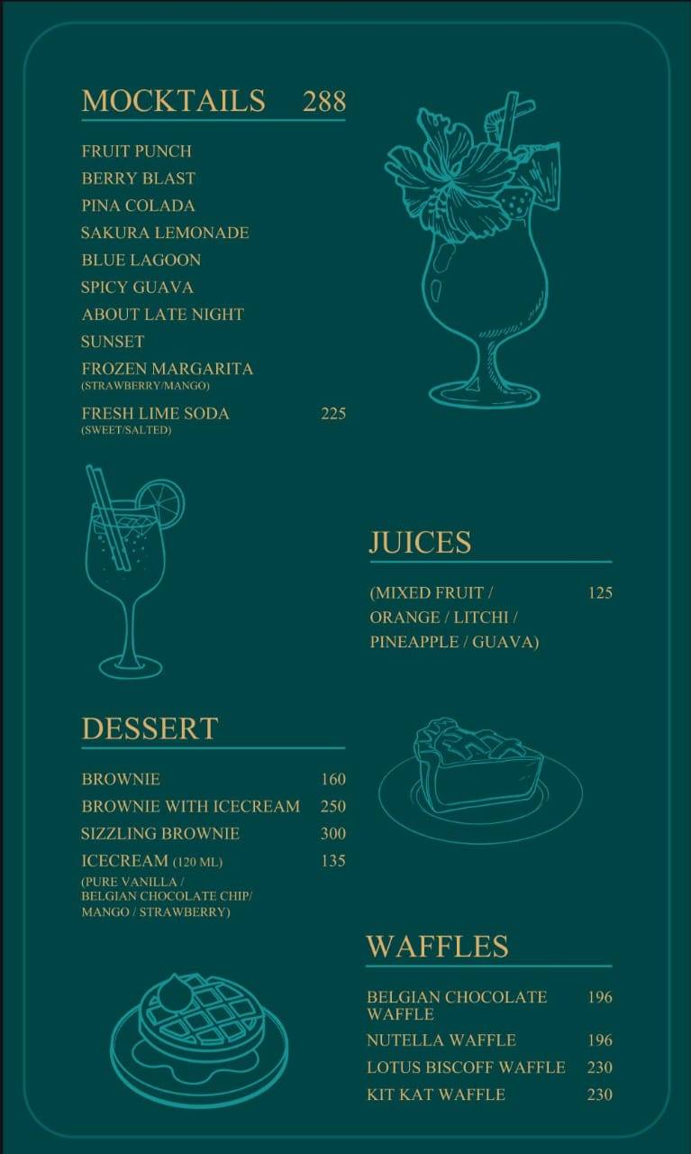 TheGreenTable menu