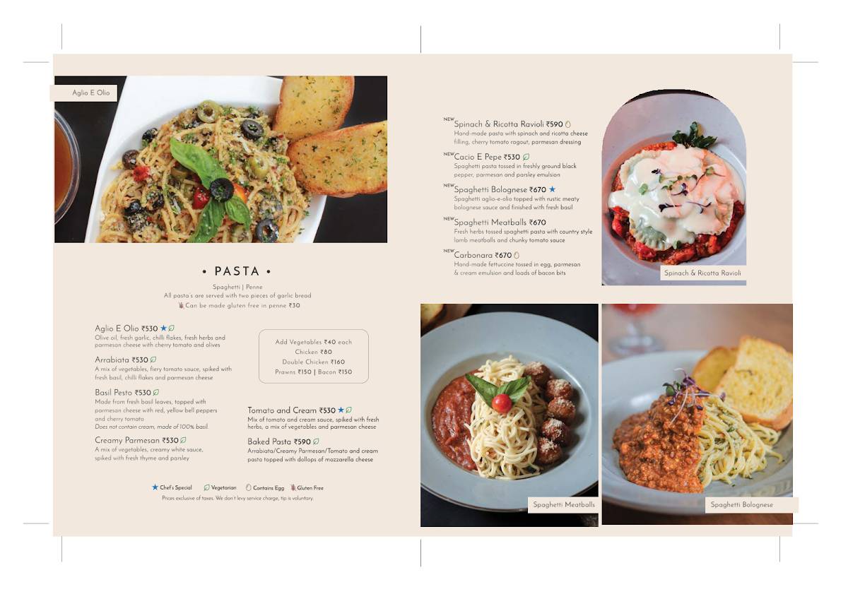 Tiny Tuscan Cafe Galleria Market menu