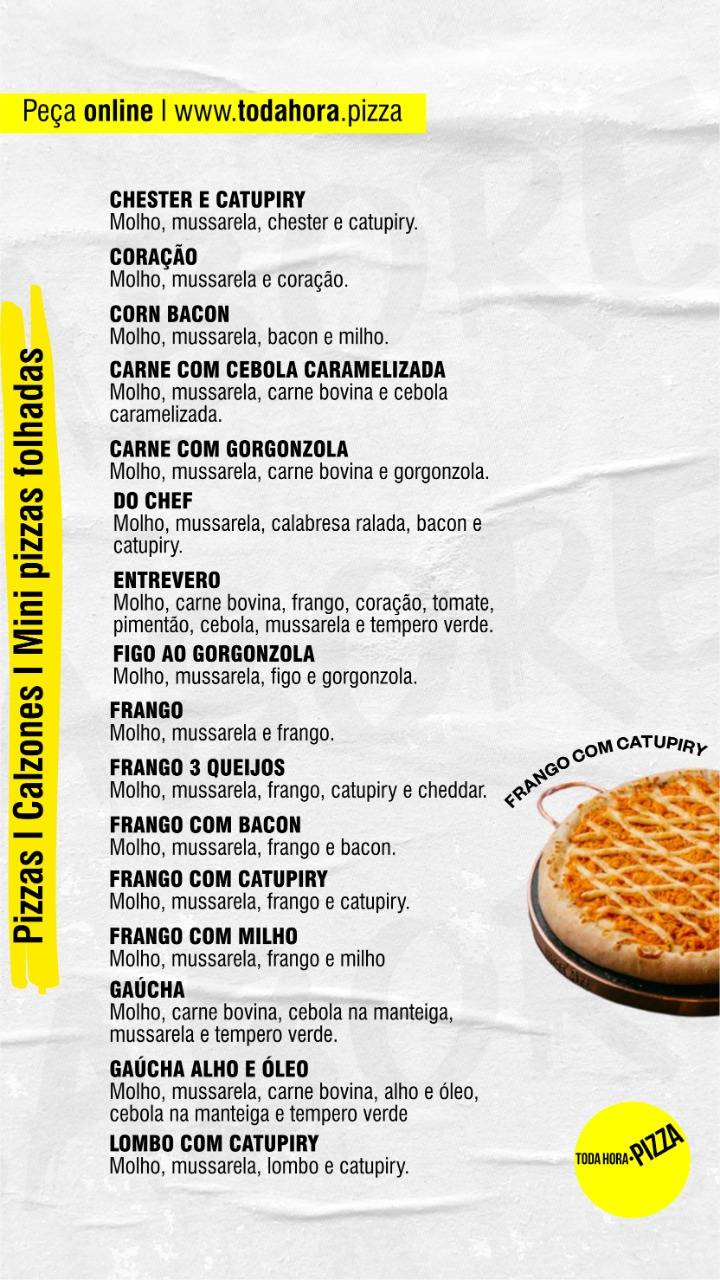 Toda Hora Pizza cardápio