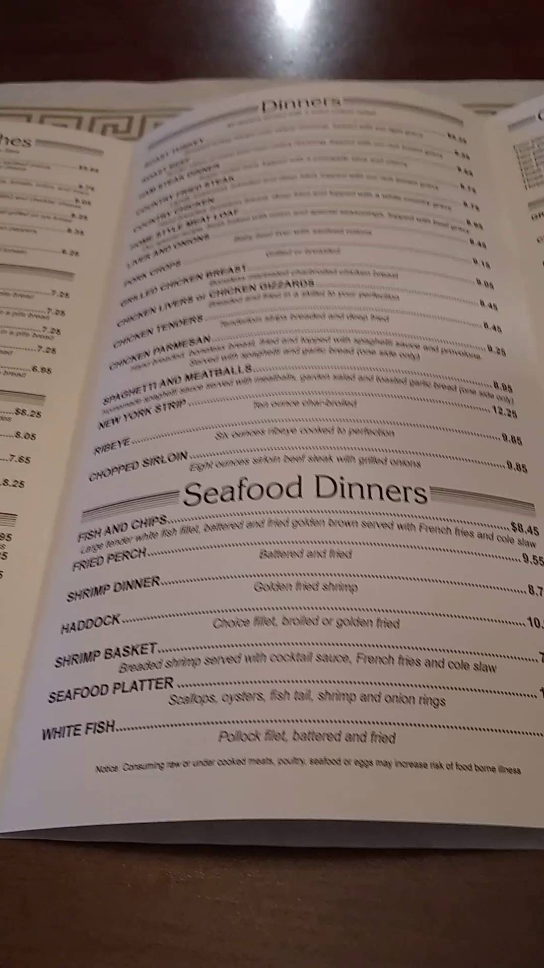 Menu at Todds Mountain View Restaurant, Lancaster