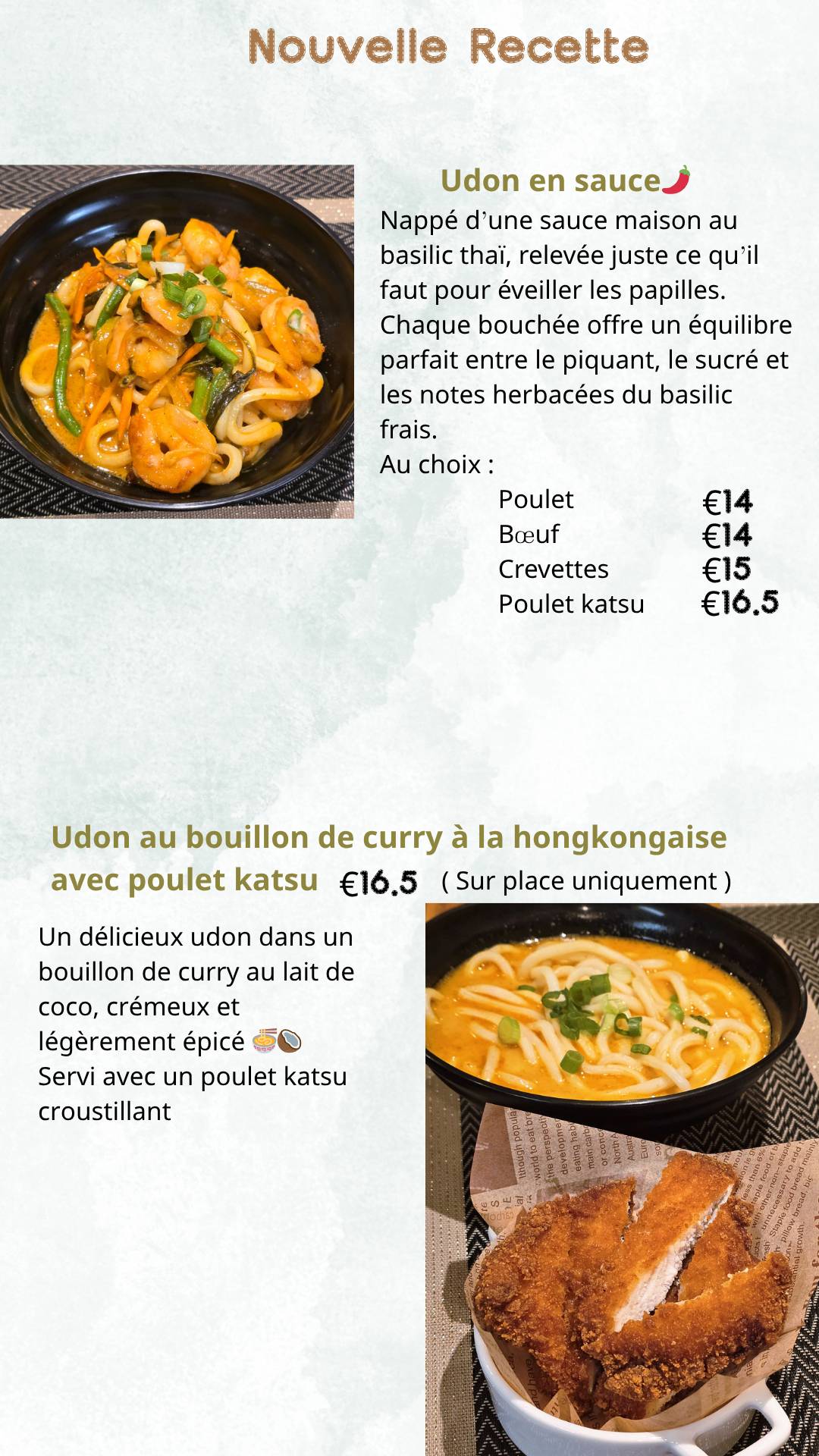 Menu de Together Asian Fusion Food - Rouen