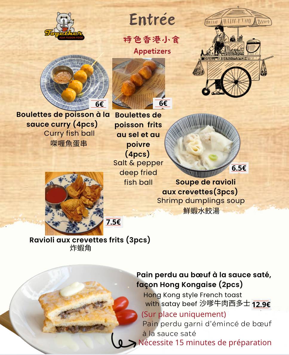 Menu de Together Asian Fusion Food - Rouen