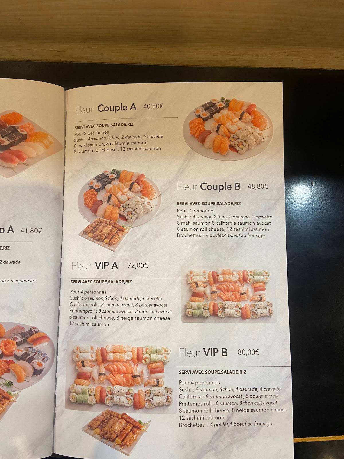 Menu de Tokyo