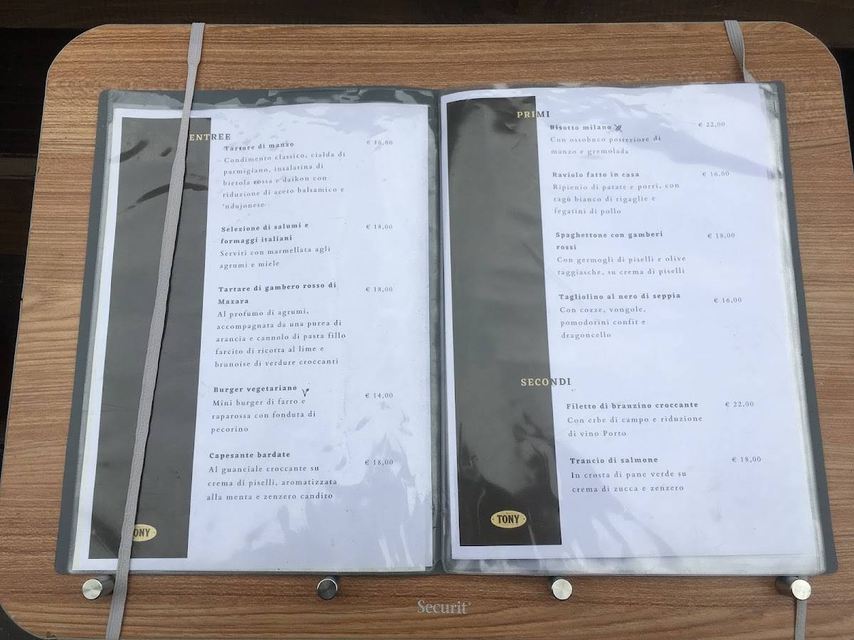 Menu di Tony Ristorante 