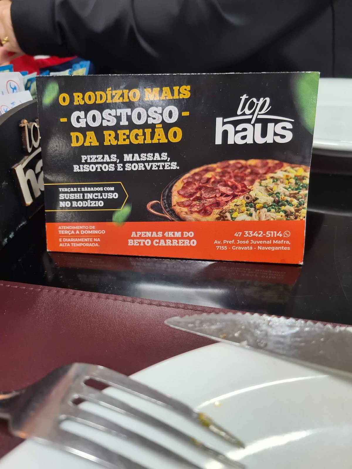 TOP HAUS RESTAURANTE E PIZZARIA cardápio