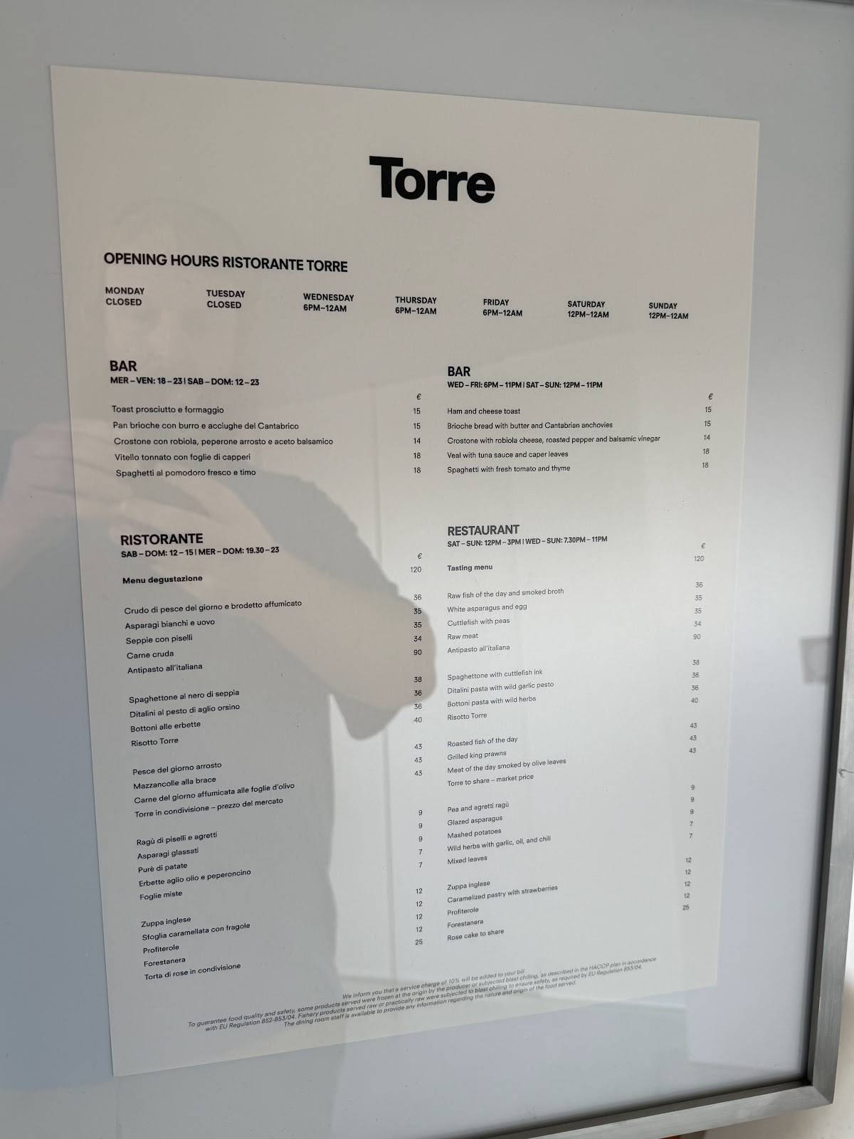 Menu di Torre 