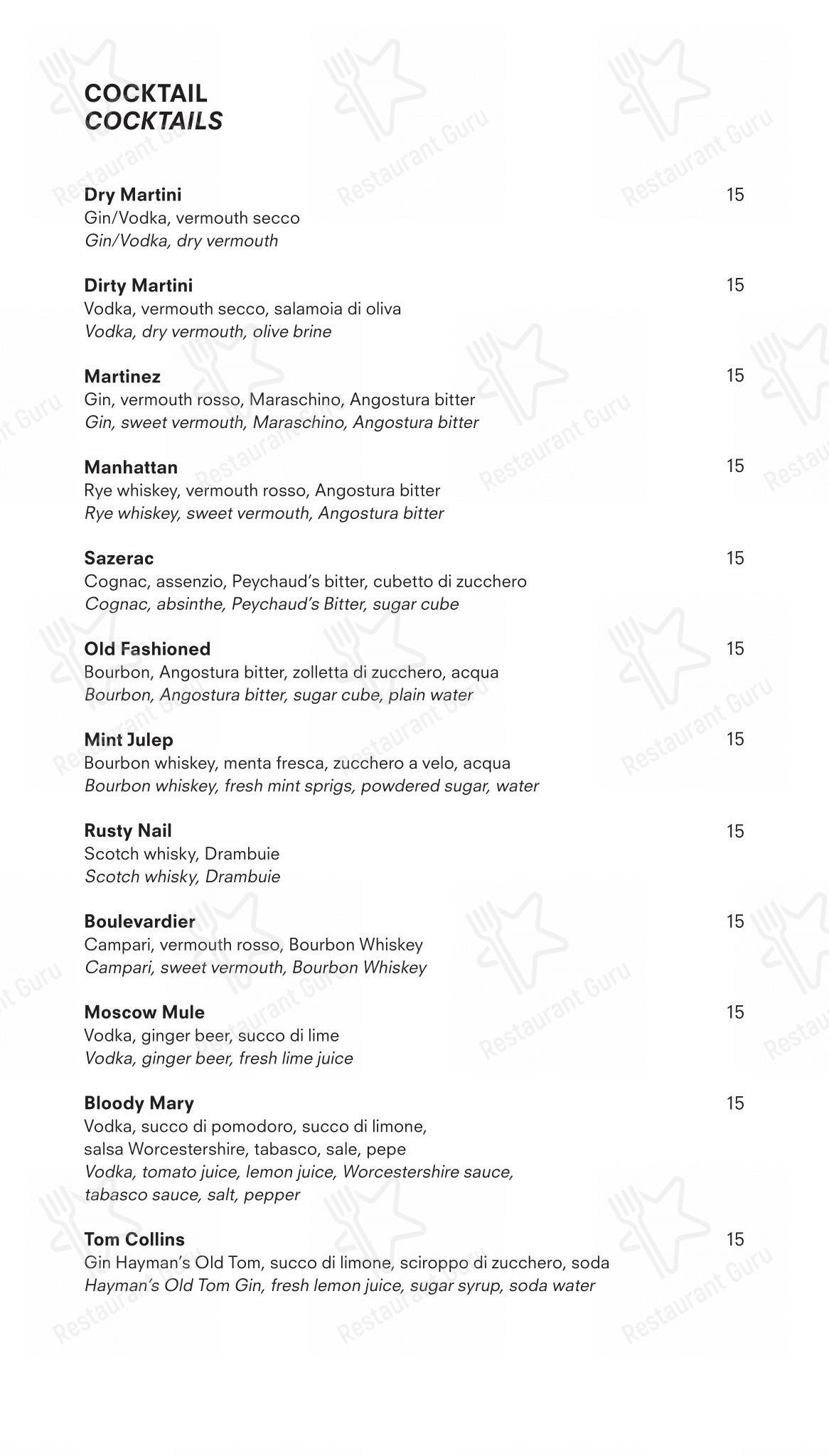 Menu per Torre in Milano