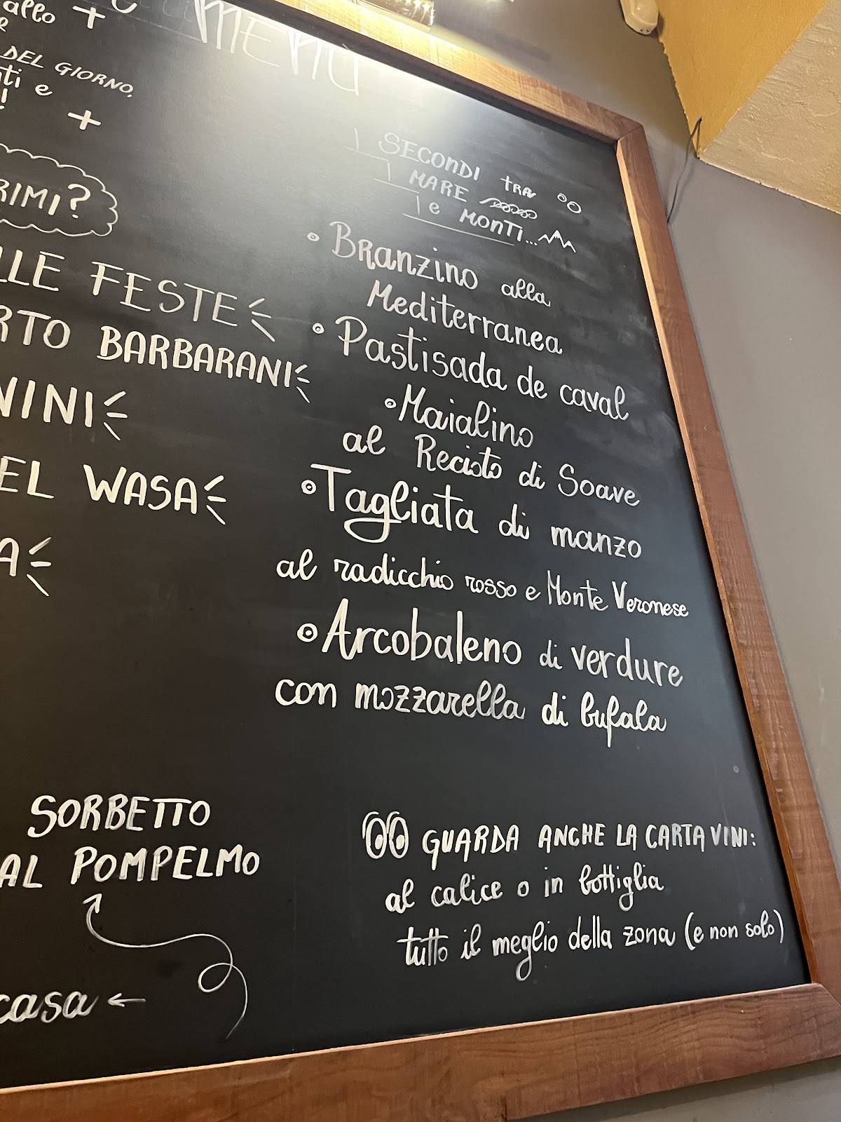 Menu di Tosca Bistrot 