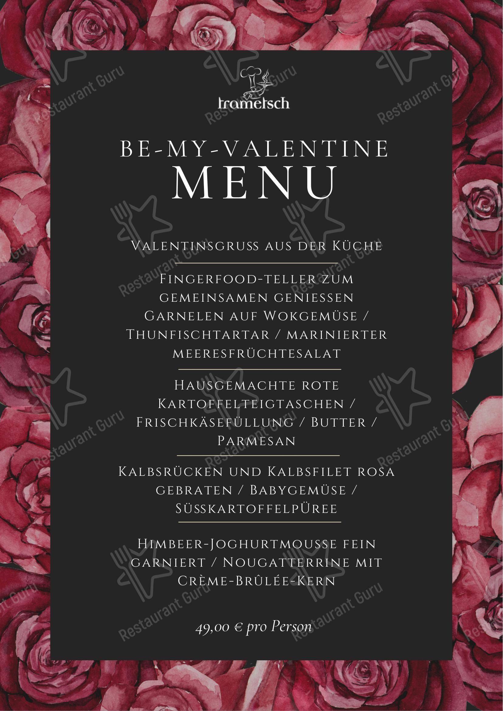 Menu bar per Trametsch - Steakhouse Restaurant Pizzeria in Bressanone