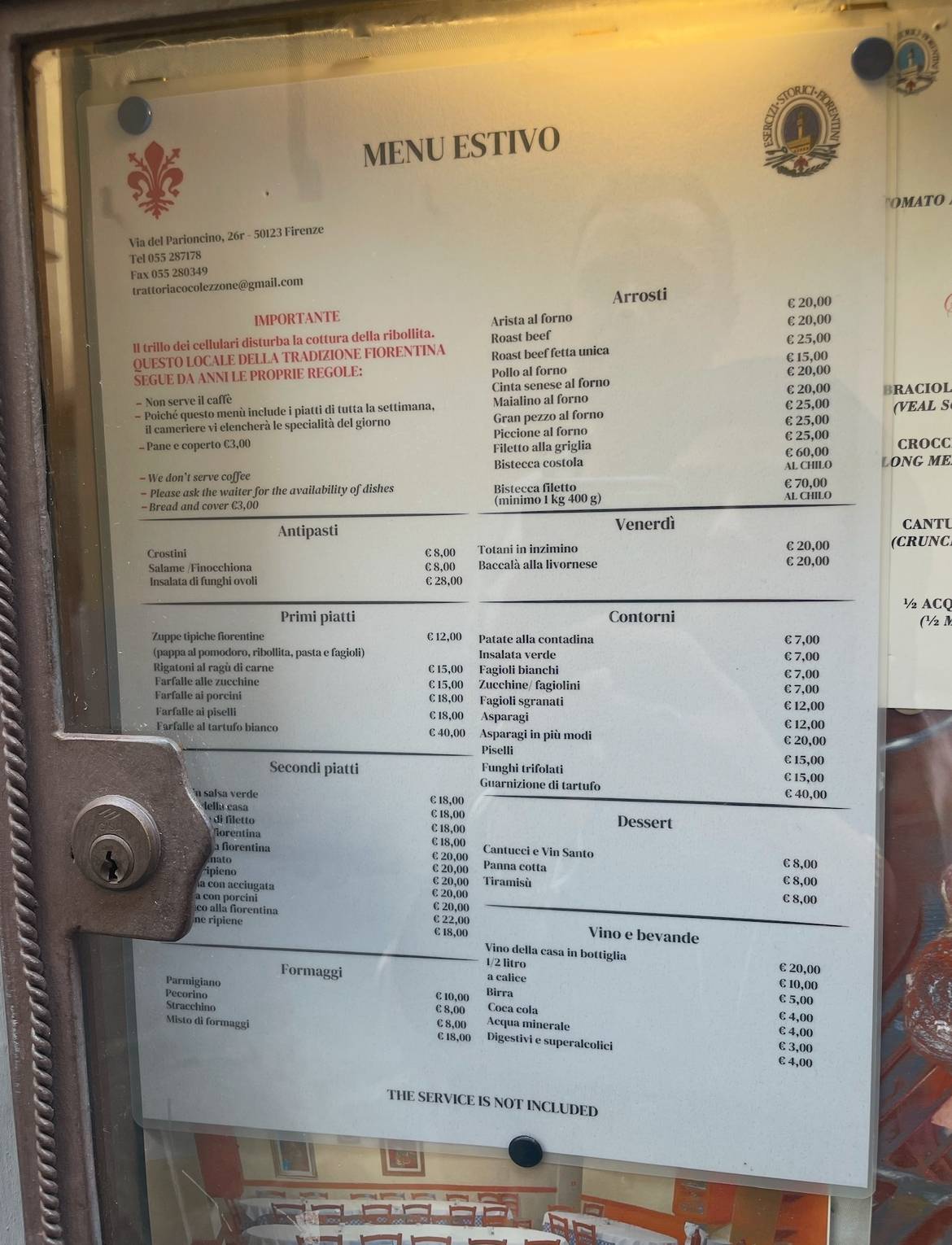 Menu di Trattoria CocoLezzone 
