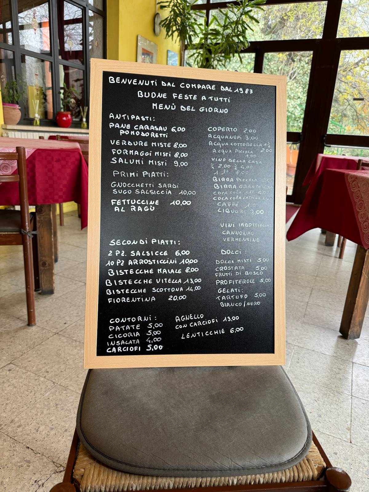 Menu di Trattoria Del Compare 