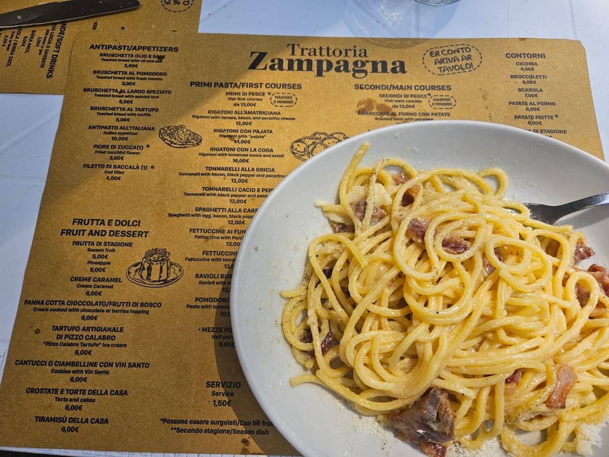 Menu di Trattoria Zampagna 