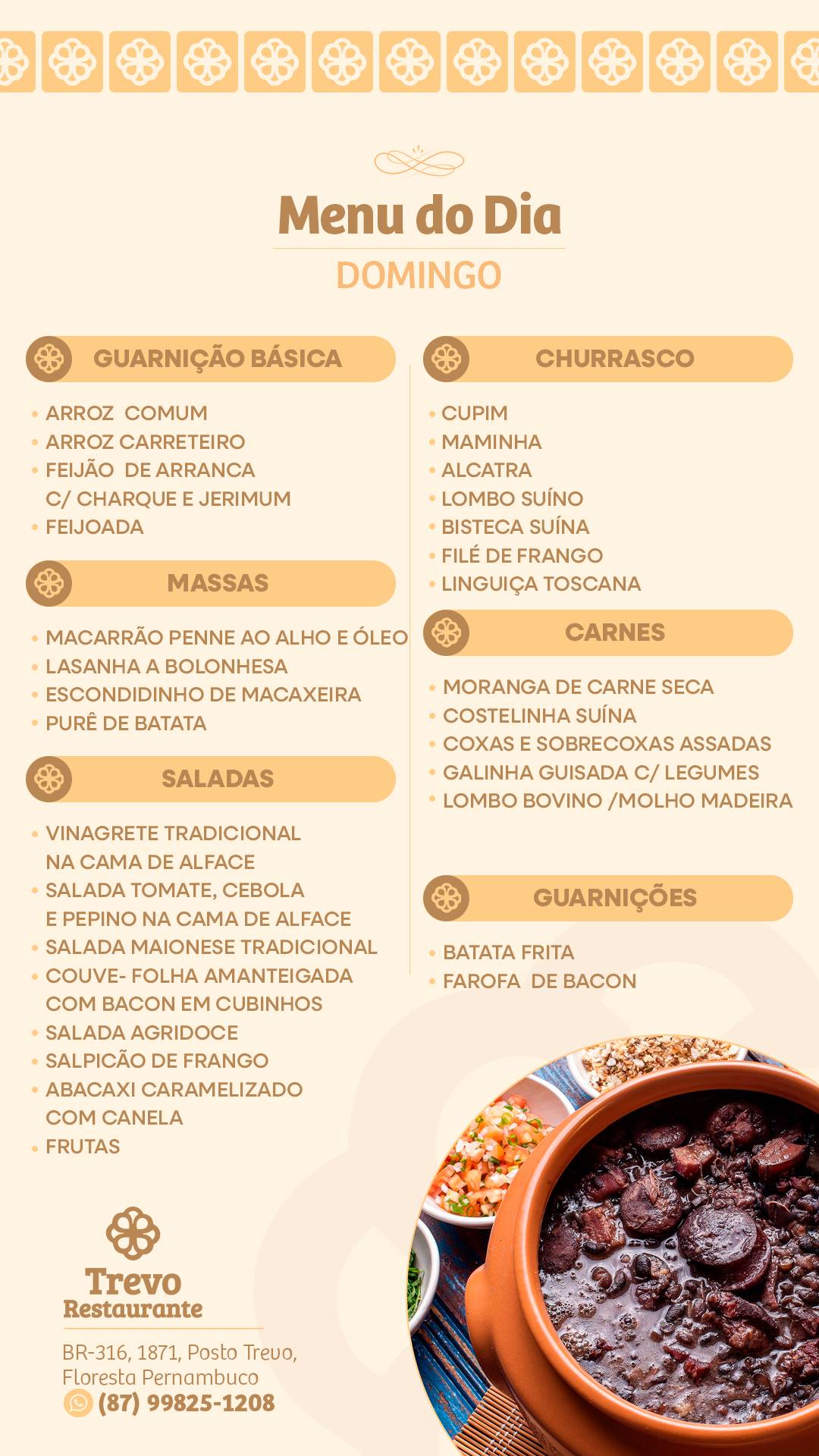 Trevo Restaurante cardápio