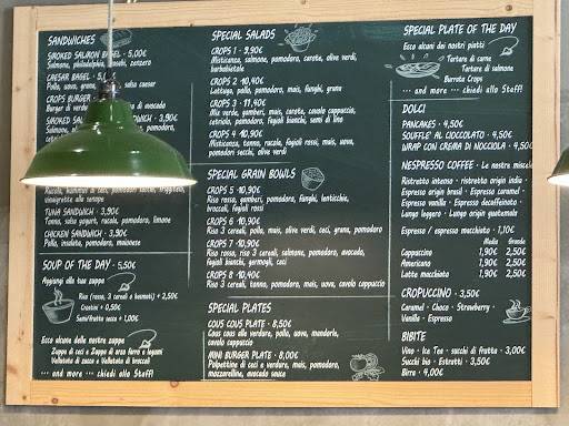 Menu di Crops Salads Soup & Co 