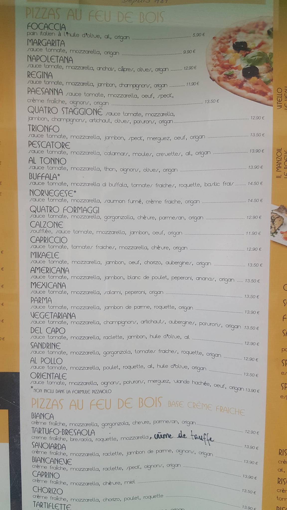 Menu de Trionfo