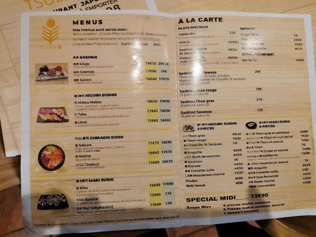 Menu de Tsubasa