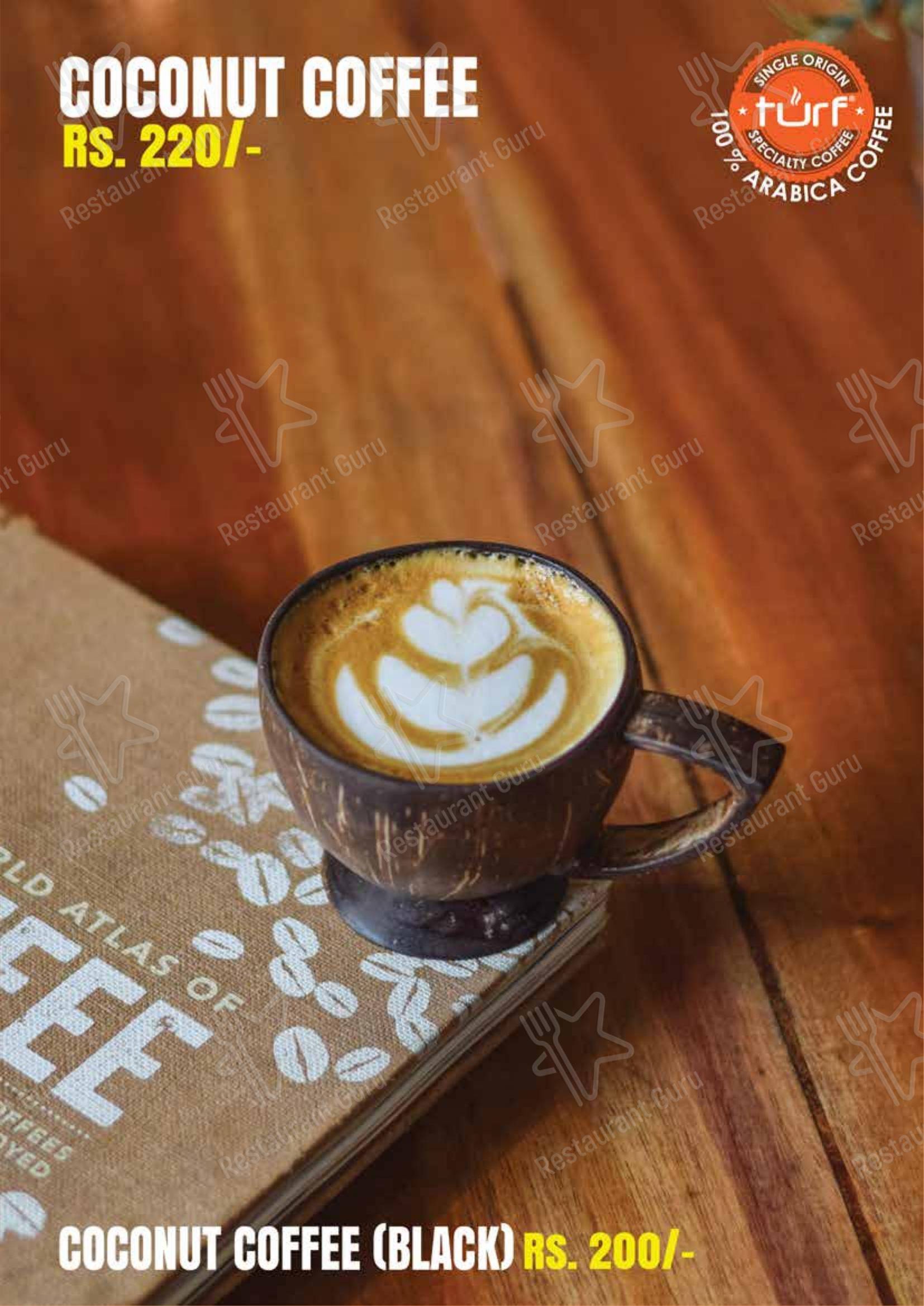 Menu for Turf Cafe in Thiruvananthapuram