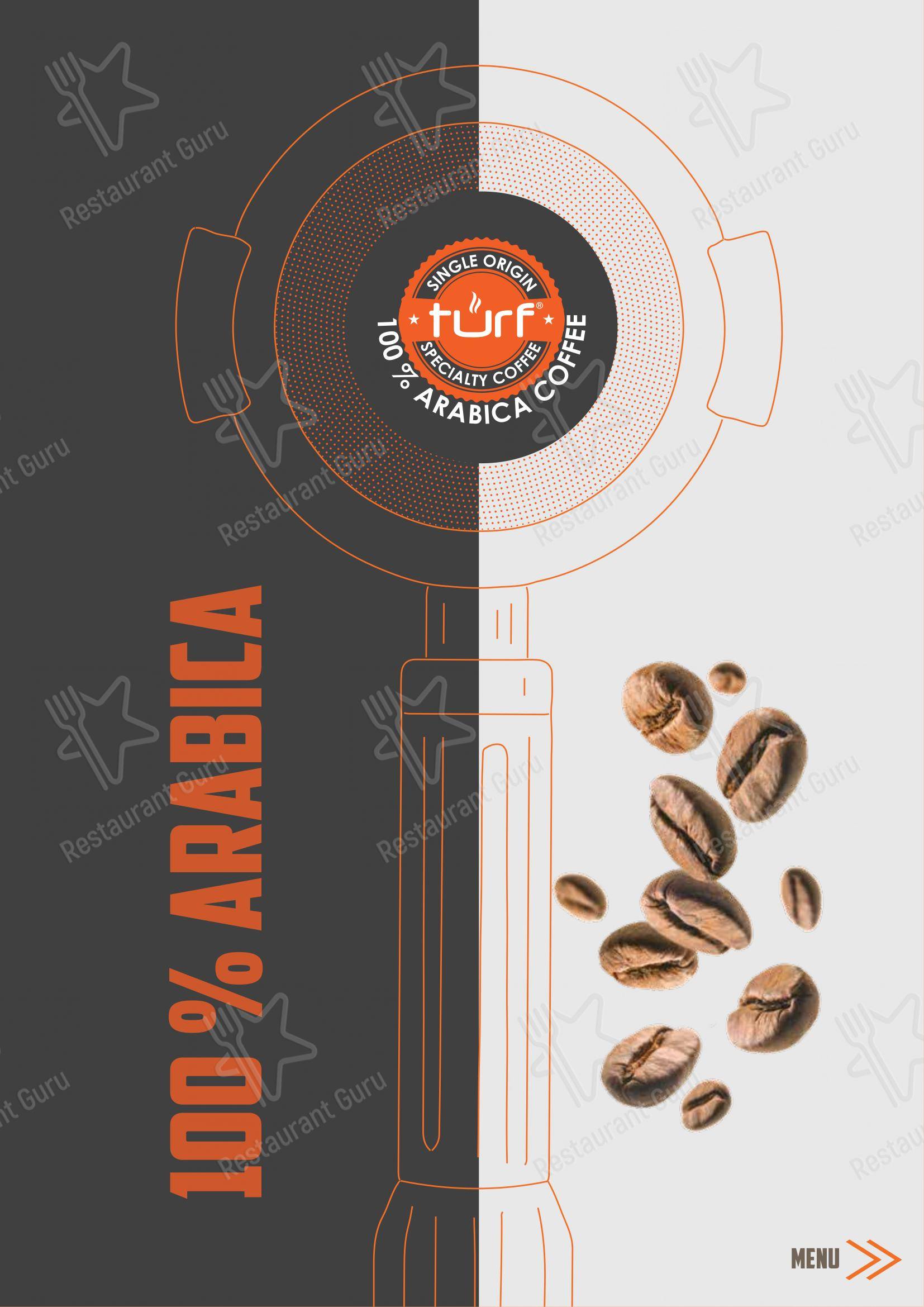 Menu for Turf Cafe in Thiruvananthapuram