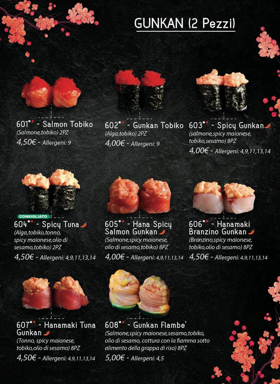 Menu di Ristorante Giapponese Fujisan 