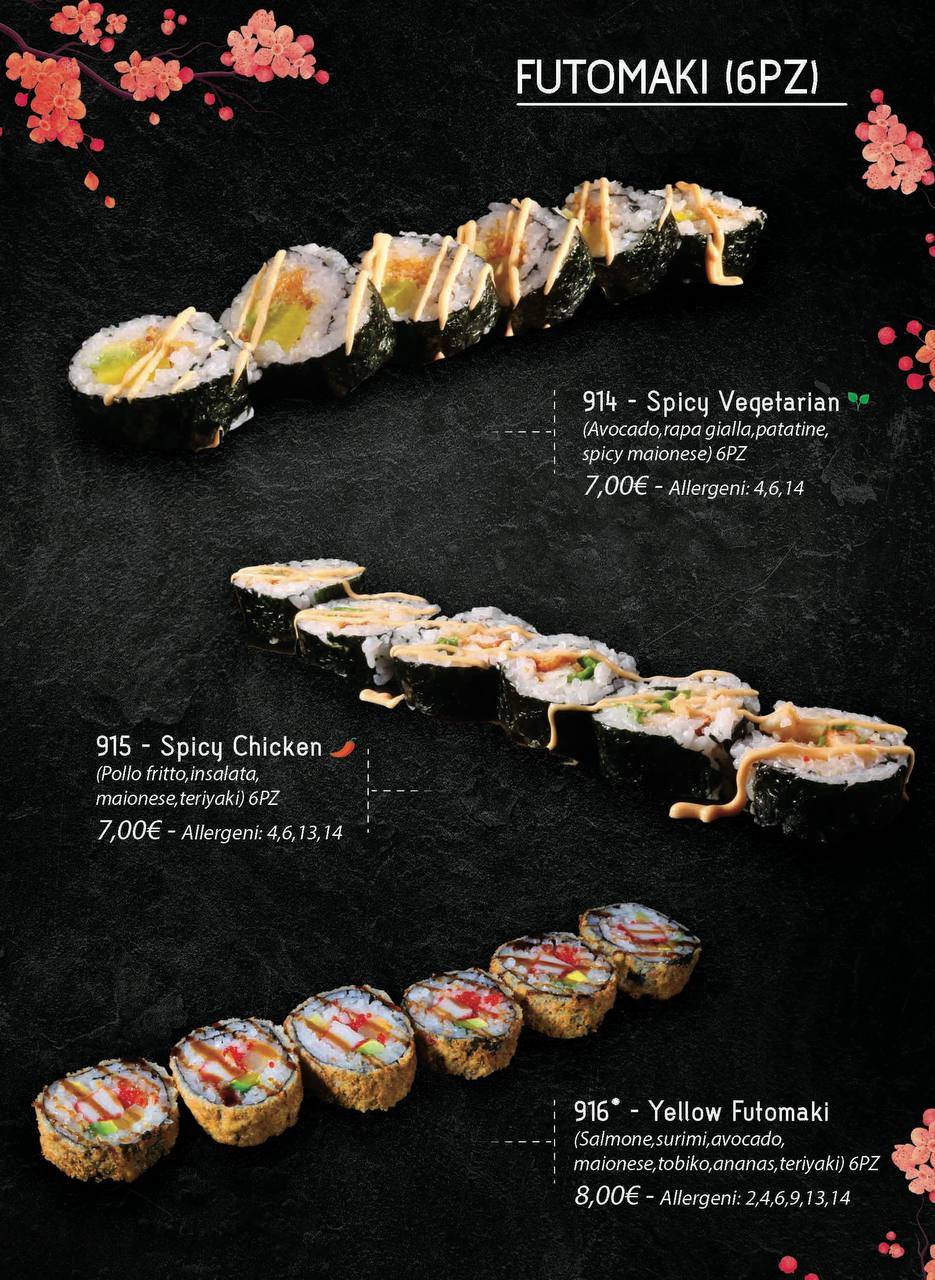 Menu di Ristorante Giapponese Fujisan 