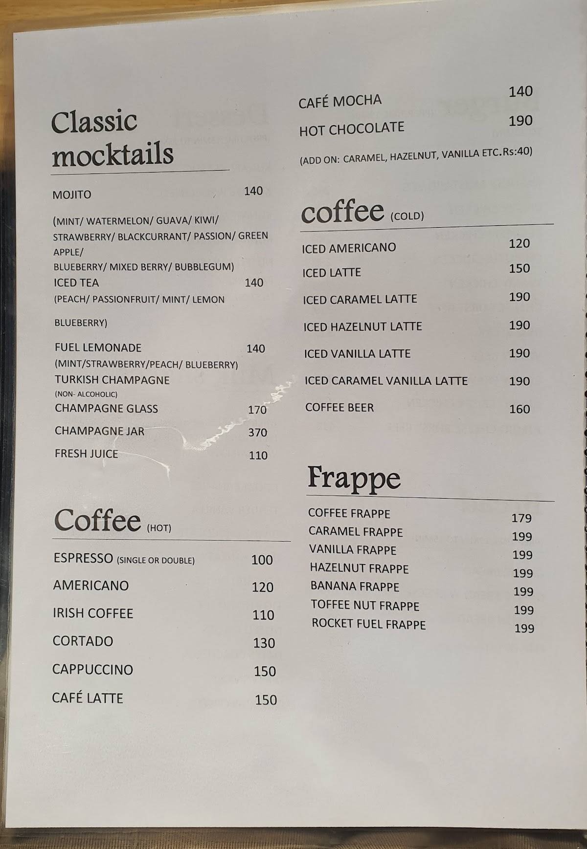 Turkwise - Turkish Restaurant & Cafe menu