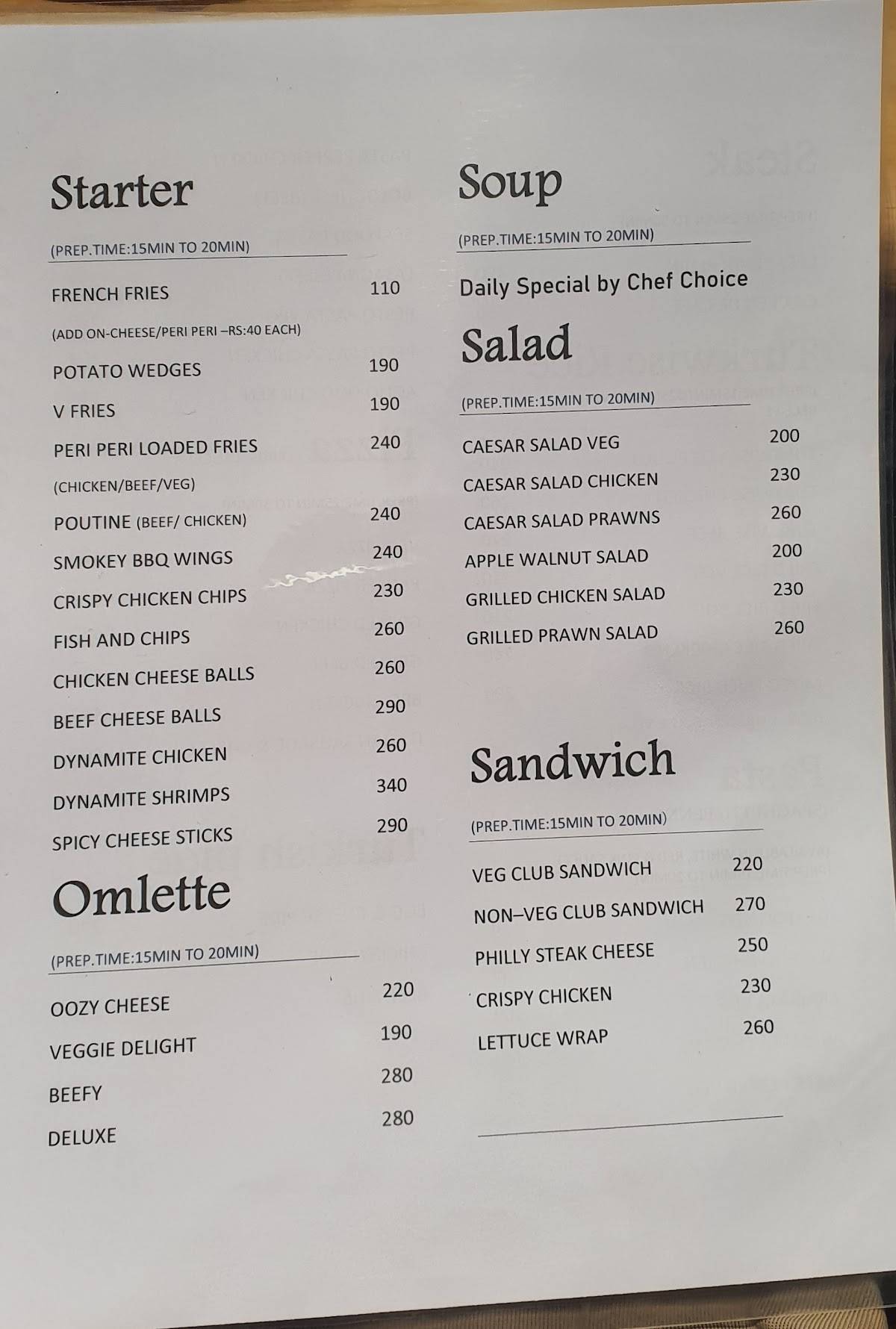 Turkwise - Turkish Restaurant & Cafe menu