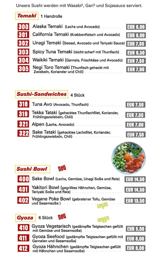 Menu de Umeshu Sushibar & Takeaway