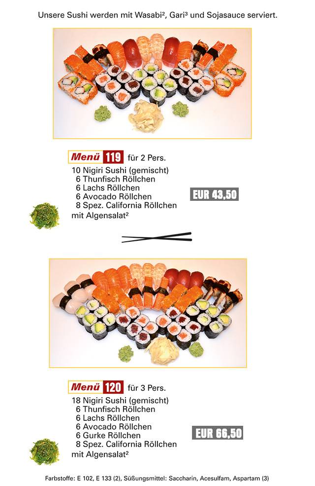 Menu de Umeshu Sushibar & Takeaway