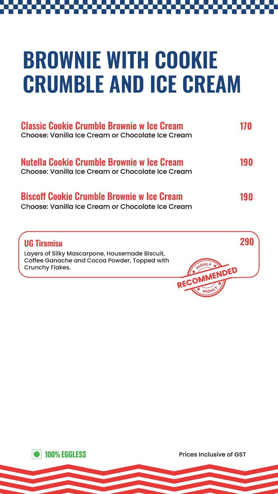 Uncle Goons menu