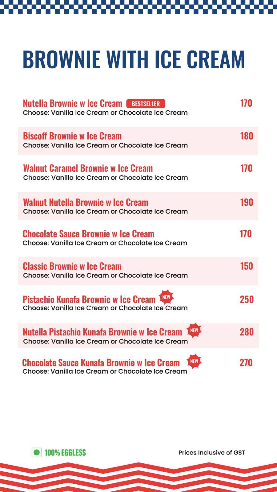 Uncle Goons menu