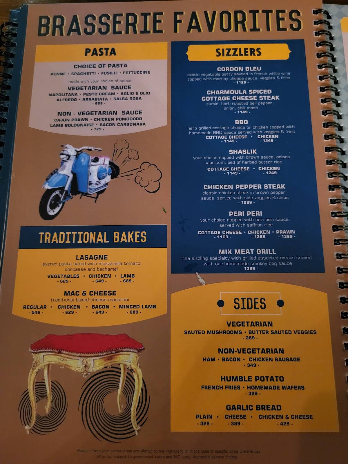 United Coffee House Rewind menu