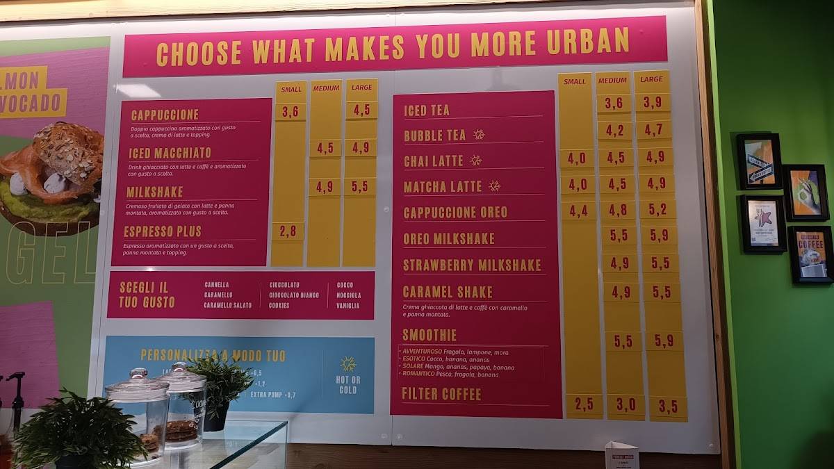 Menu di Urban Coffee Lab - Trento 