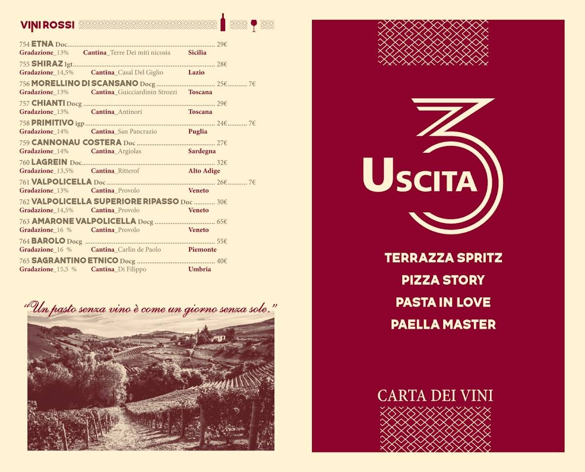 Menu de Uscita 3 Bistròrante