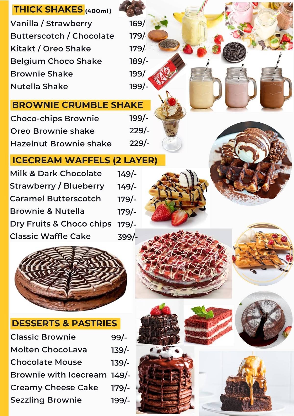 VIP Cafe menu