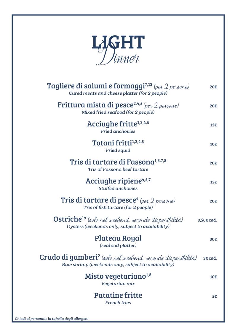 Menu di Vecchi Trogoli 