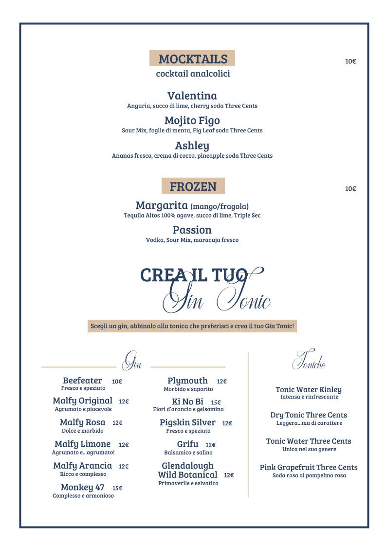 Menu di Vecchi Trogoli 