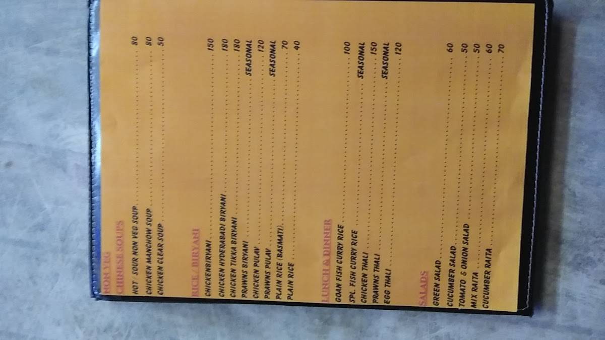 Shambhavi Restaurant menu