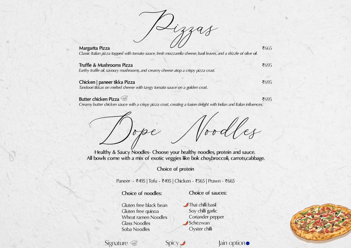 Veranda Bandra - Modern Indian Restaurant & Rooftop Bar menu