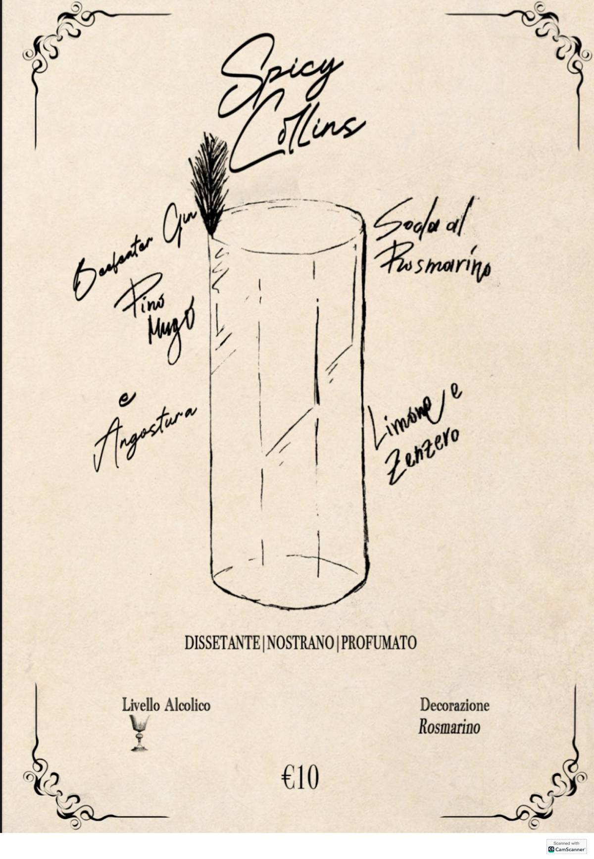 Menu di Cortile Verga Ortigia 