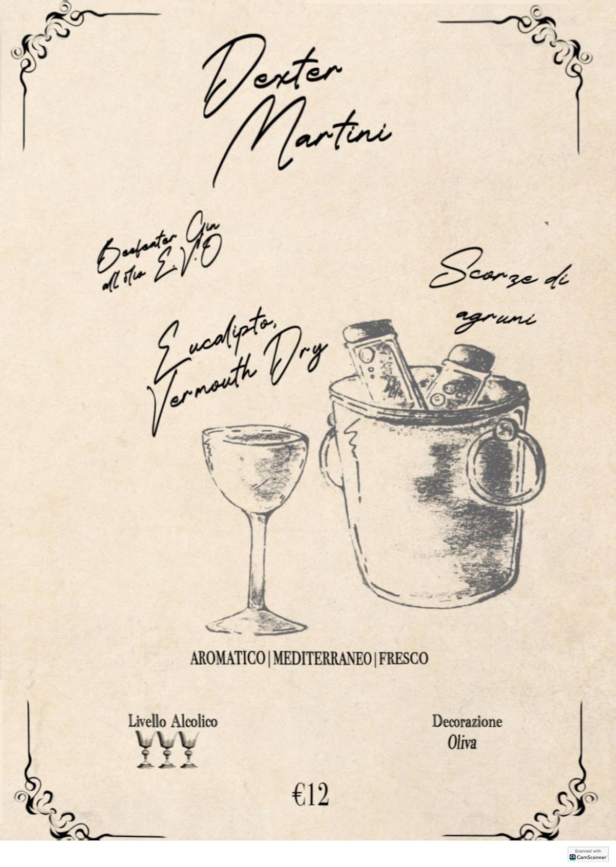 Menu di Cortile Verga Ortigia 