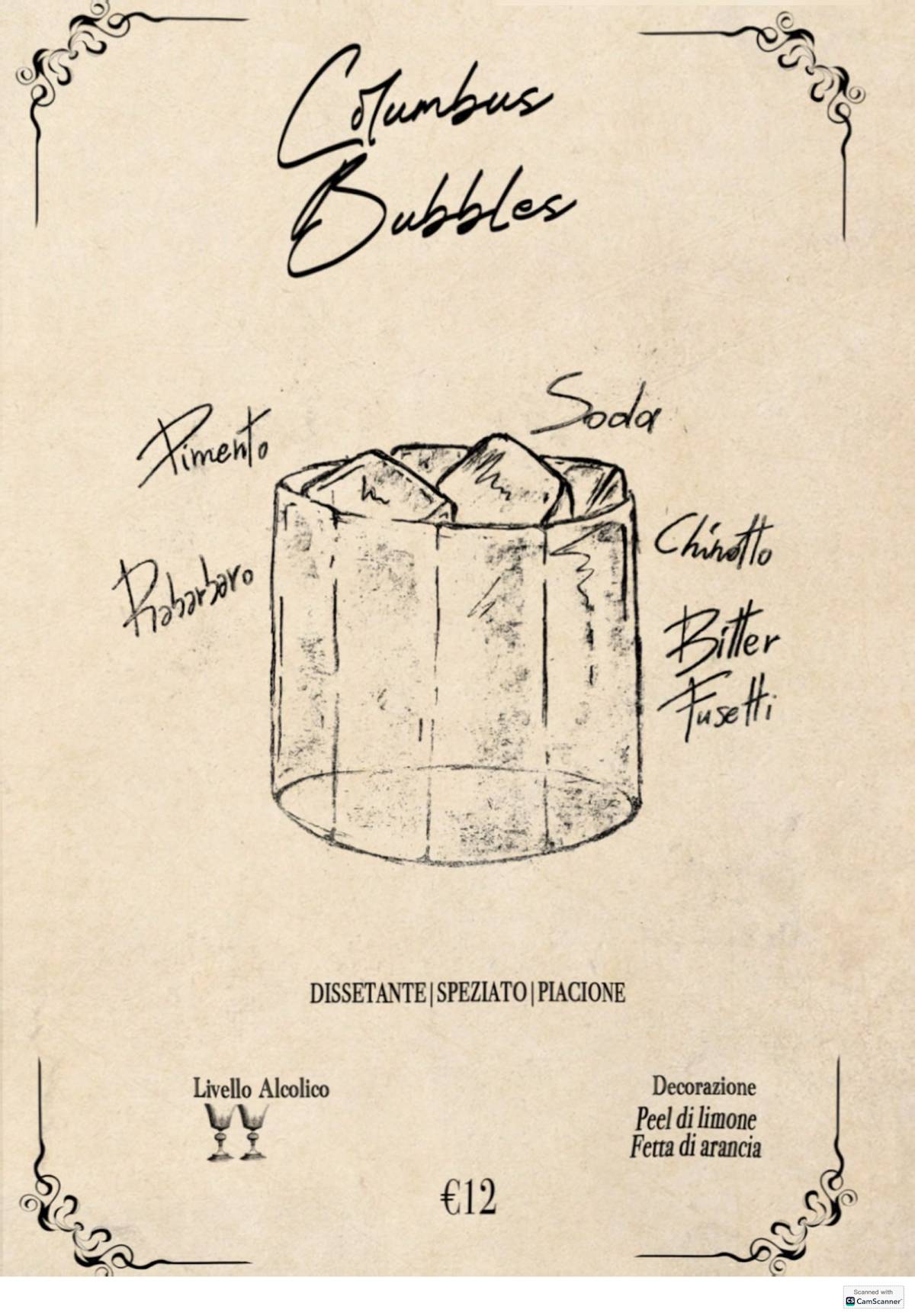 Menu di Cortile Verga Ortigia 