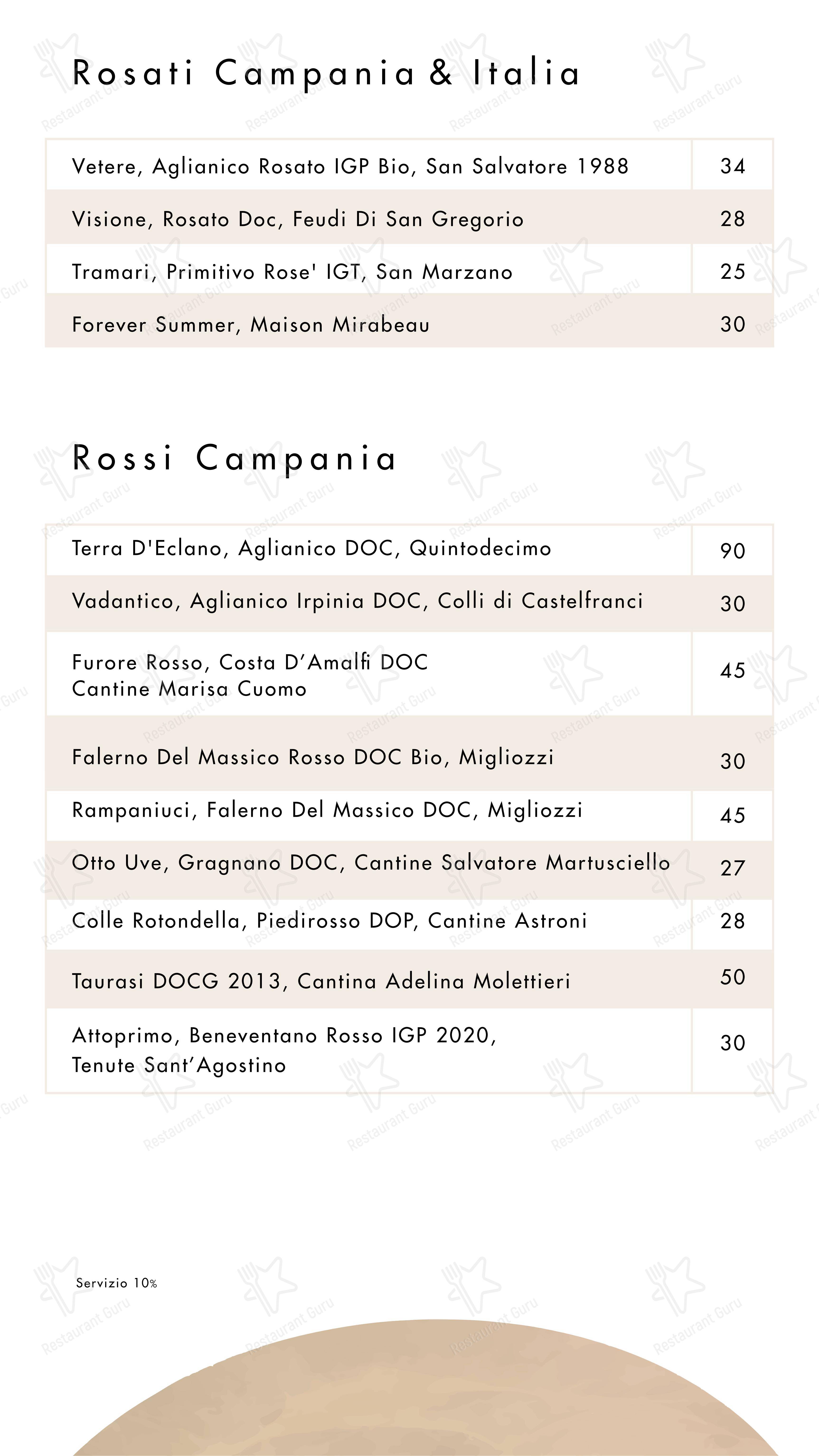 Vernissage in Napoli - Menu bar