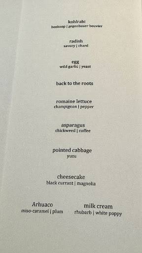 Menu de TIAN