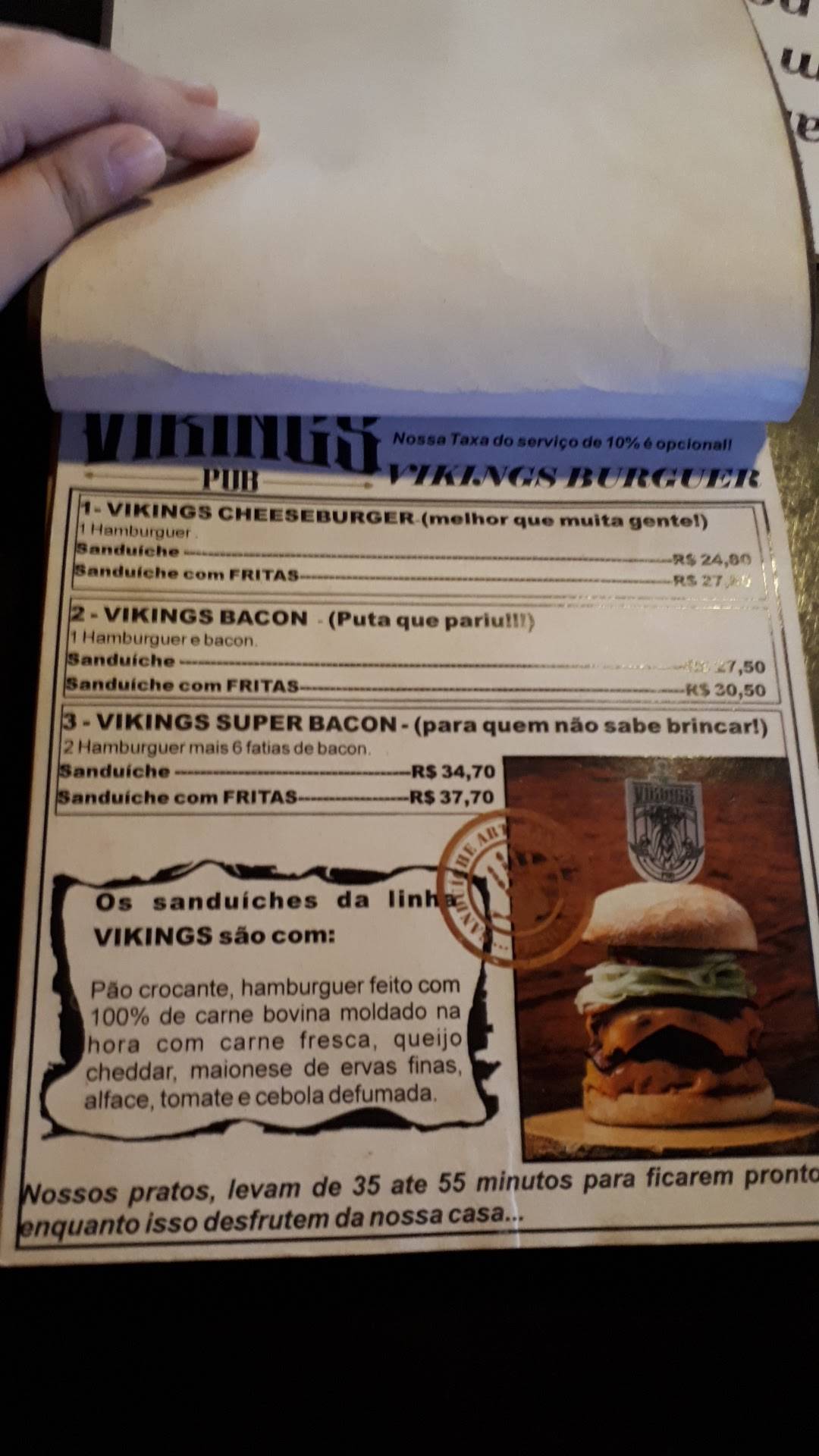 Vikings Pub cardápio