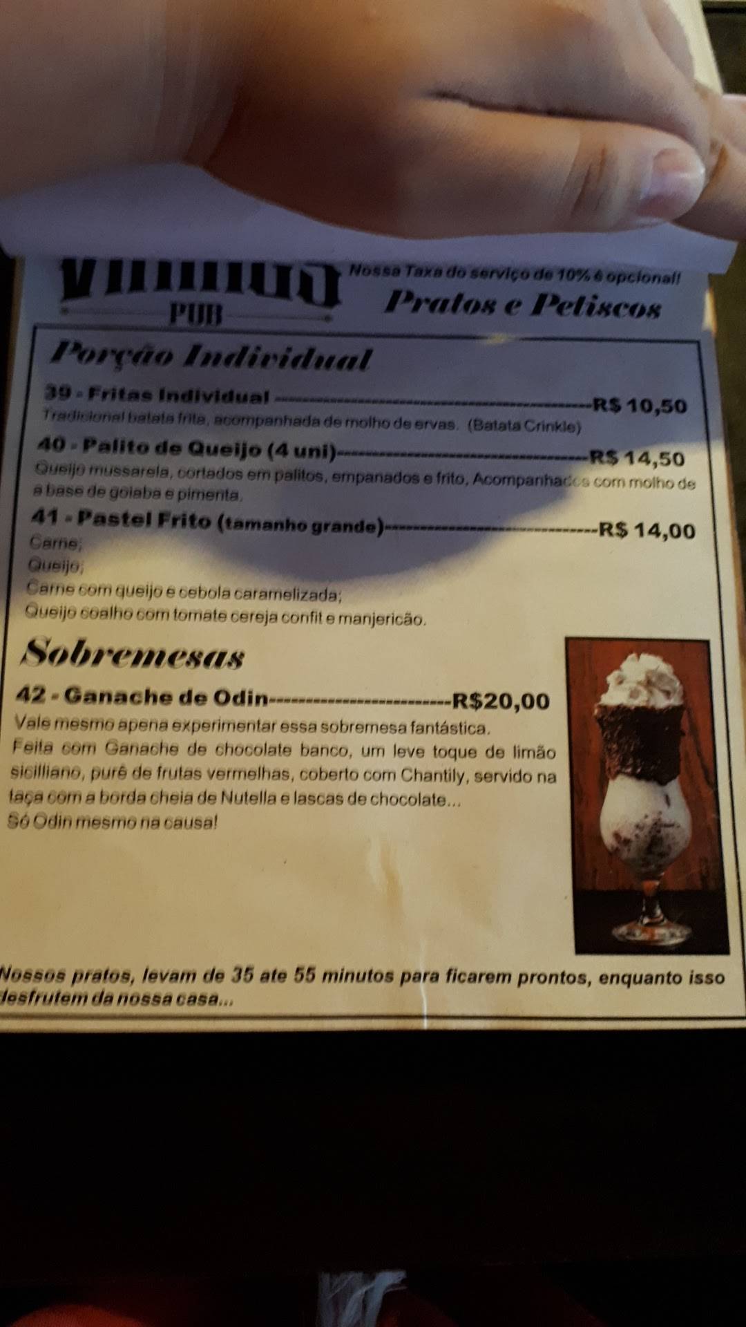 Vikings Pub cardápio