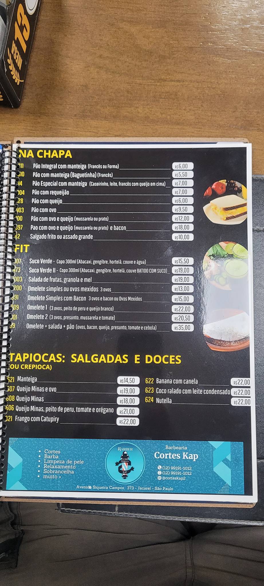 Padaria Villa Branca cardápio