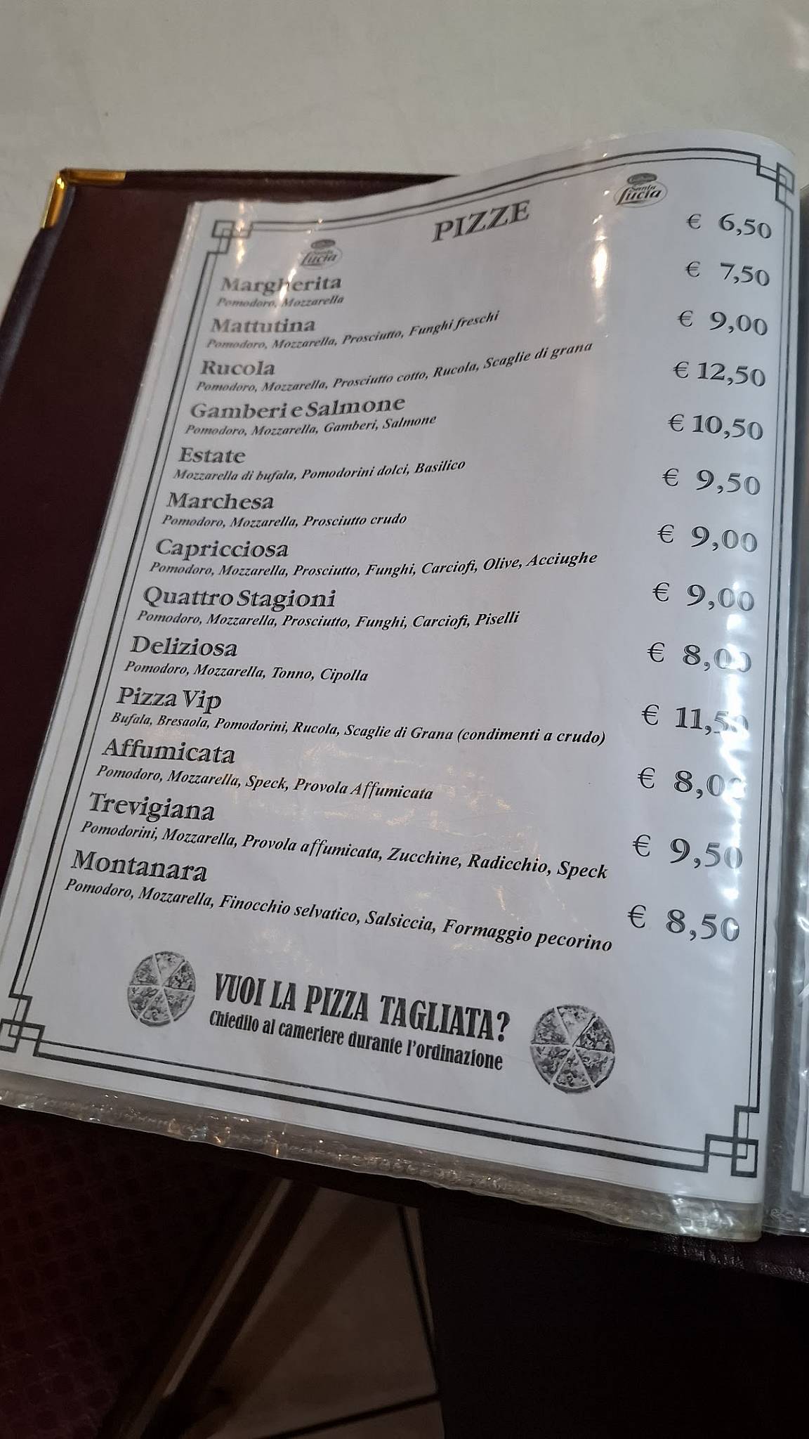 Menu di Villa San Leonardo Ristorante B&B 