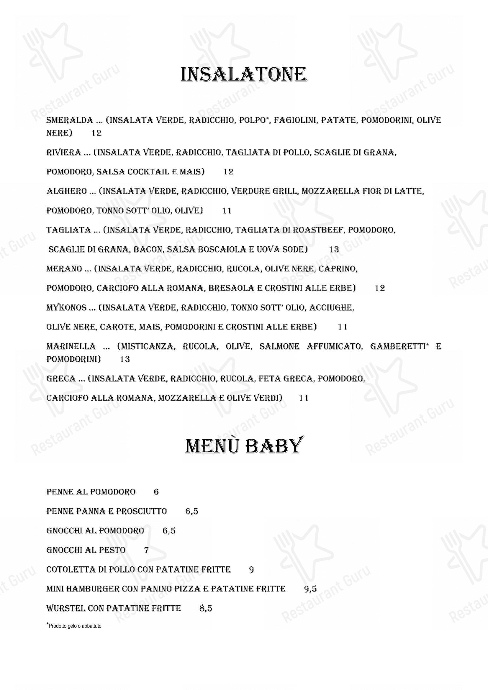 Menu per Tradizione Italiana ristorante